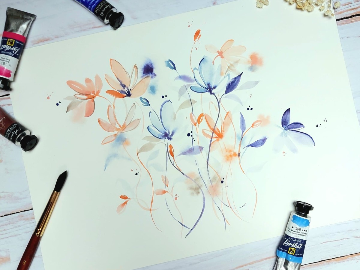 Fleurs à l'aquarelle